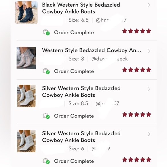 NEW Black Western Style Bedazzled Cowboy Ankle Boots - Picture 15 of 16